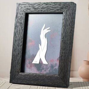 Sterling Sentiment: Hands in Harmony Art Frame Silver Foil NEW